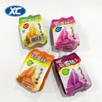 China Small Barrier Holder Juice Jelly Beverage Bag Plastic Spout Spout Pouch For Beverage Packaging for sale