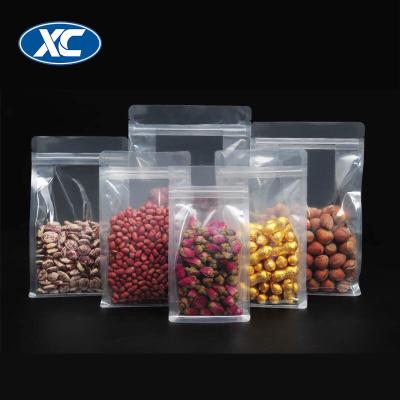 China Hot Selling Moisture Proof Clear Resealable Comic Transparent Lock Bag Flat Bottom Food Storage for sale