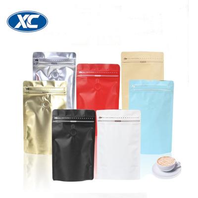 China Safety Color Empty Kraft Aluminum Foil Laminated Coffee Bean Bag Custom Print Pouch And for sale