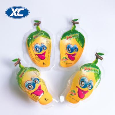 China Drinkable Liquid Food Drink Package 100ml Mango Shape Fruit Juice Pouches Package Bag For Baby Food Pouch for sale