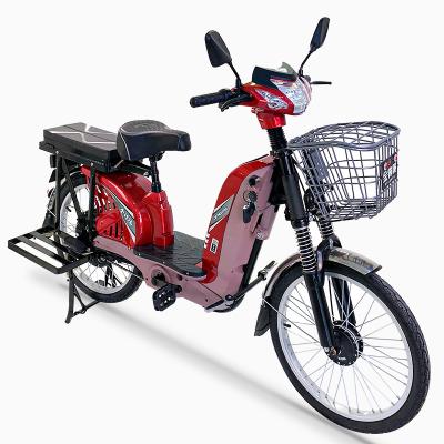 China Delivery Food Hot Sale Electric Bicycle Kit Mtb Dirtbike Hybrid Motor Bike Brazil Hub Steel Rear Motor 60V Lead Acid Battery Steel Suspension for sale