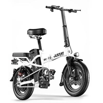 China 48V lithium battery Ebike 350W cycle city steel foldable bike folding electric bicycle for adult for sale