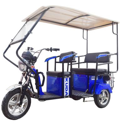 China Multifunctional LED Light Fat Tire Electric Passenger Tricycles For Adults With Roof for sale