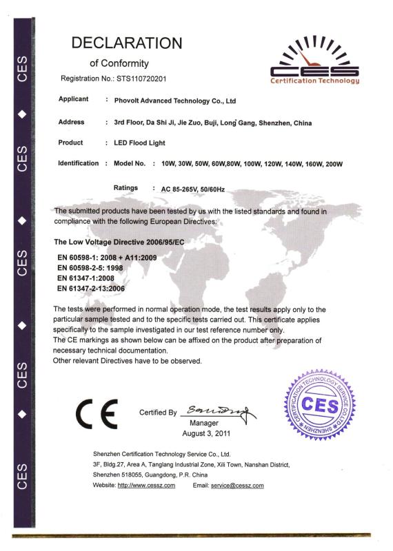 CE-LVD - Phovolt Advanced Technology Co. Limited