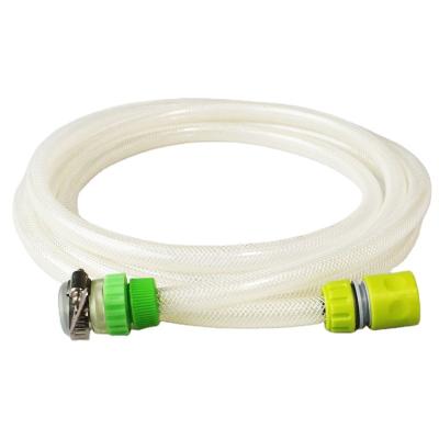 China PVC Non Smell Polyester Braided PVC Garden Water Hose Car Joint Machine Water Inlet Hose With Universal Coupling for sale