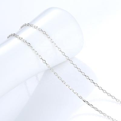 China CLASSIC 100% 925 Sterling Silver Lobster Clasp Adjustable Necklace Chain Fashion Basic Chain Jewelry for sale