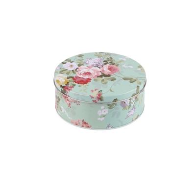 China Recyclable Custom Food Grade Cookie Tin Can Wholesale Cake Tin Round Box For Cookie Packaging for sale