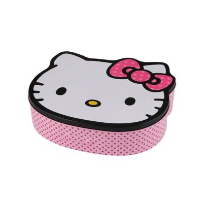 China Recycled Materials Wholesale Metal Kitty Tin Box Gift Tin Cookies Candy Box Packaging Boxes for sale