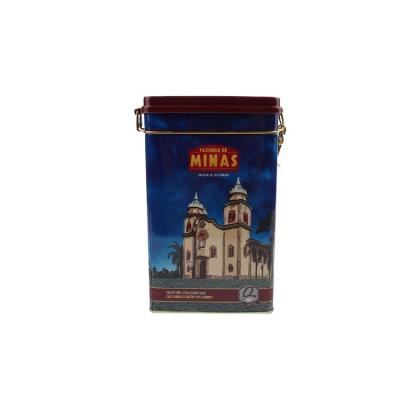 China Coffee Tin Metal Airtight Coffee Tin Can With Plastic Lid for sale