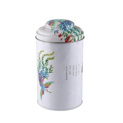 China Recycled materials wholesale empty round aged puer tea aluminum tin box for tea for sale