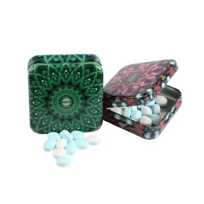 China Recycled Materials Tin Box For Condom/Mints/Peppermints/Candy for sale