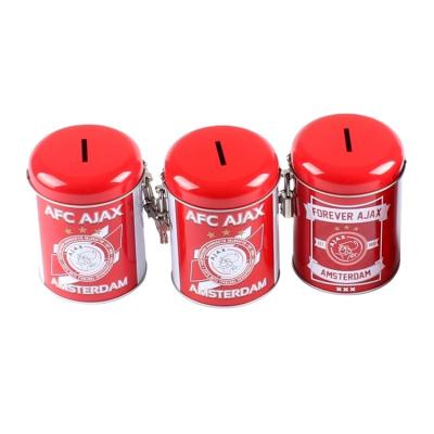 China Money Saving Tin Can Wholesale Promotional Gift Custom Printing Empty Round Coin Metal Tin Container for sale