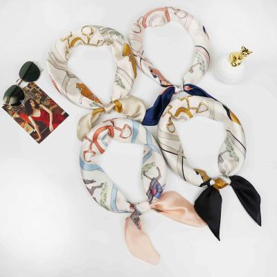 China Each color need to buy multiples of 10 2020 Customize Luxury Twill Silk Hair Scarf Made in China for sale