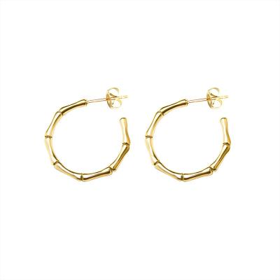 China 2022 High Fashionable Design Stainless Steel Polish Gold Plated Circle Stud Earring Set Women Ladies New 18K for sale