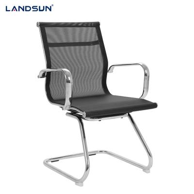 China Executive Chromed Mesh Fixed Base Chromed Metal Back Mesh Office Chair Conference Chair Mid Office Chair Frame for sale