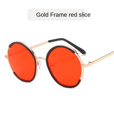 China New fashion olive baby fashion sunglasses men's glass metal sunglasses and women's children's hollow sunglasses for sale