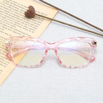 China New Flat Fashion Sunglasses Cat-Eye Glass Mirror Customized Frame,Retro Cut Edge Crystal Glasses for sale