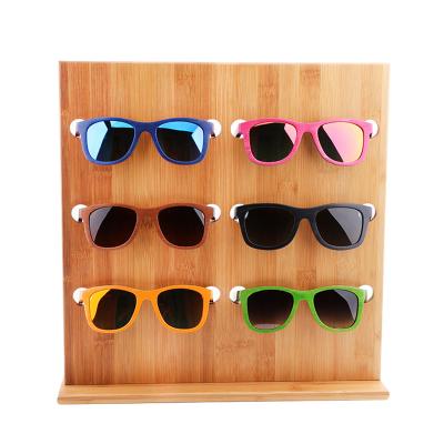 China New material export glass display rack handmade bamboo window display rack glass sunglasses display stand wholesale for sale