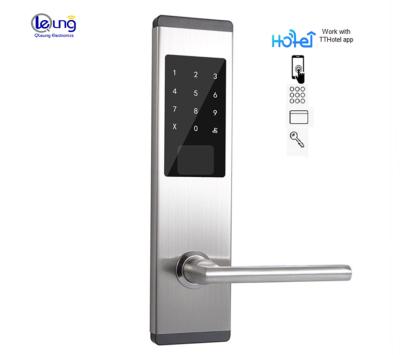 China TTlock Wooden Blue App Door Lock Hotel RFID Factory Price Smart Tooth Factory Price Door Password Card Lock Remote Control Lock for sale