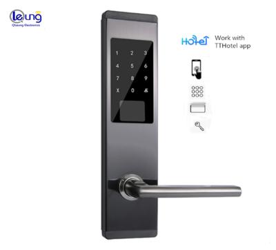 China TTlock Wooden Smart Door Card Door Lock Hotel RFID Password Smart Remote Control Lock for sale