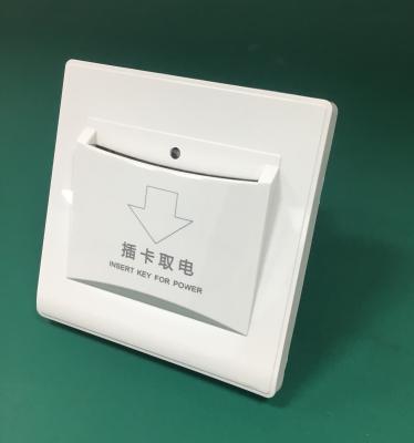 China Hotel Energy Saving Electric Switch 40A All Board Switch, 220V Hotel White Plastic Operate All Board Switch for sale