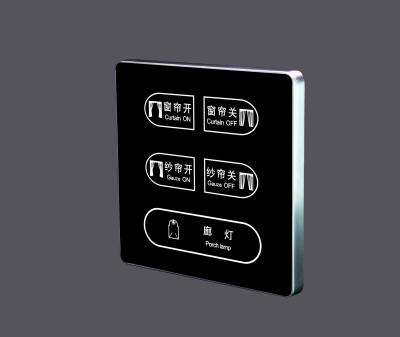 China High Quality Wall Mount Hotel Hotel Crystal Glass Panel Touch Switch Smart Switch With DND Switch Doorbell System for sale