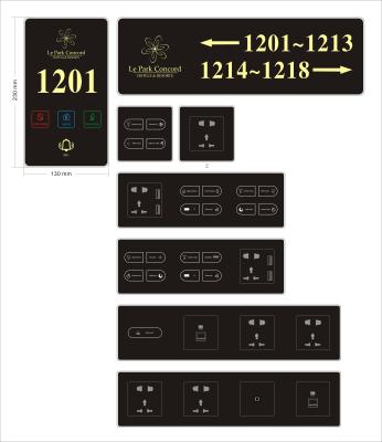 China Factory Price Hotel Door Plate Room Numbers Sign Modern Clean Switch DND Room Customized Logo For Free for sale