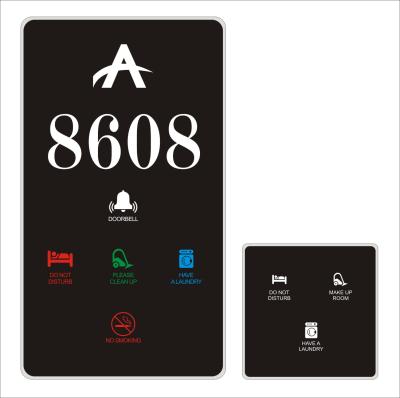 China Customized modern hot sale hotel door plate room number signs logo room number electronic door plaque for sale