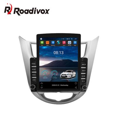 China 9.7 Inch Android Vertical Car Touch Screen Gps Navigation Stereo Radio Video GPS Car Radio For Hyundai Solaris Accent VE for sale