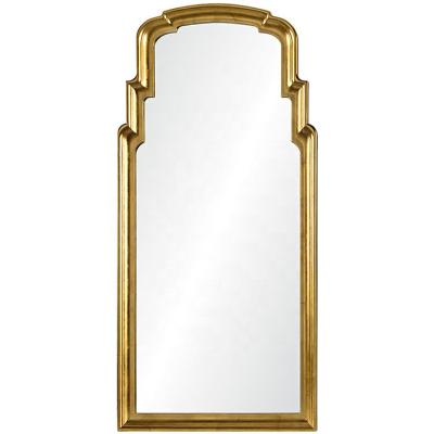 China Wholesale Antique Gold Frame Arch Decorative Modern Dressing Room Wall Mirror for sale