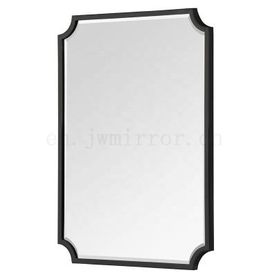 China Contemporary modern modern bathroom designer decorative metal frame black mirror for sale