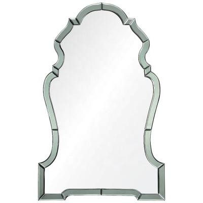 China Silver clear mirror customized handmade antique irregular silver mirror for living room for sale