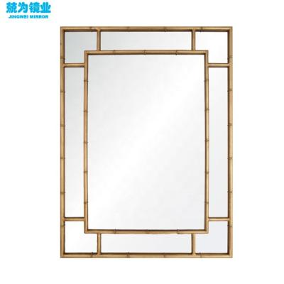 China Modern Stylish High Quality Antique Mirror Rectangle Shape Wall Metal Iron Sight Wall And Decor Mirrors Art Manufacturers for sale