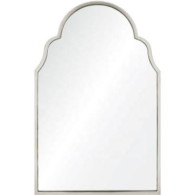 China Modern Antique Silver Frame Arch Furniture Decoration Mirror Wall Decorative Wall Mirror for sale