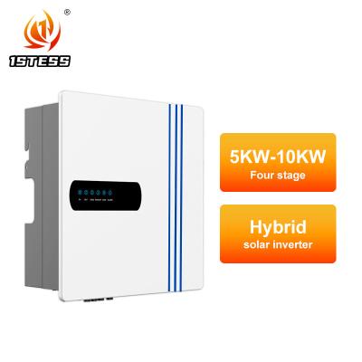 China 10kw 6kw 5kw Three Phase High Frequency MPPT Hybrid Solar Inverter with Communication Interface for sale