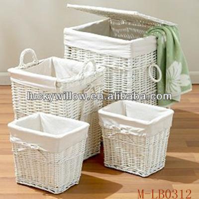 China Camp Laundry Sundries Wicker Basket For Clothes Washing Basket With Hamper for sale