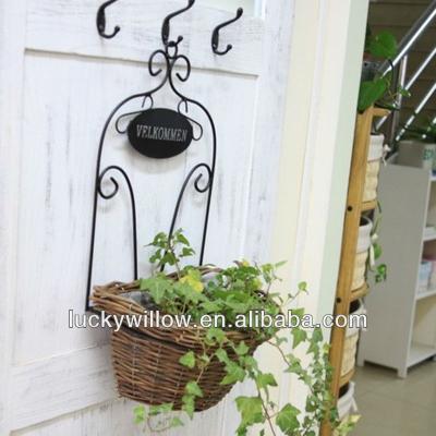 China China factory wholesale wicker flower hanging baskets for sale