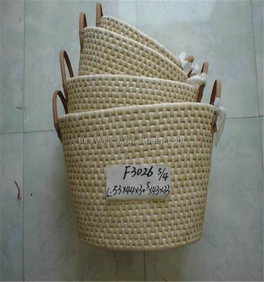 China Linyi Sustainable County Lucky Weave Crafts Dried Corn Husks Knitting Gift Basket for sale