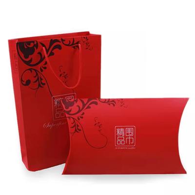 China Recycled Materials Custom Printed Scarves Shirts Clothing Pillow Shape Gift Recycled Paper Packaging Paper Box for sale