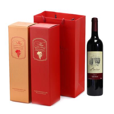 China Recycled Shipping Materials Custom Logo Portable Bottled Red Wine Corrugated Cardboard Packaging Boxes With Handle Window for sale