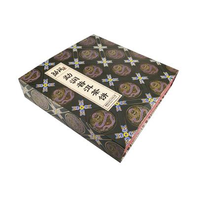 China Recycled materials like design Art Paper Colorful Printing Box package for tea packaging pravite custom logo for sale