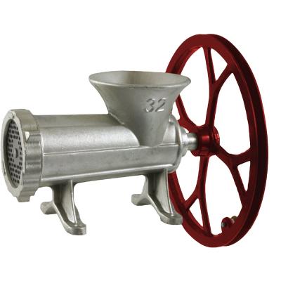 China Easy Operate Type 32 Manual Cast Iron Meat Grinder With Wheel for sale