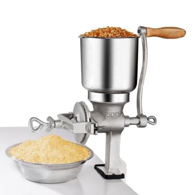 China Easy Operation Manual Grain Grinder With High Hopper - Table Flange Hand Corn Mill for sale