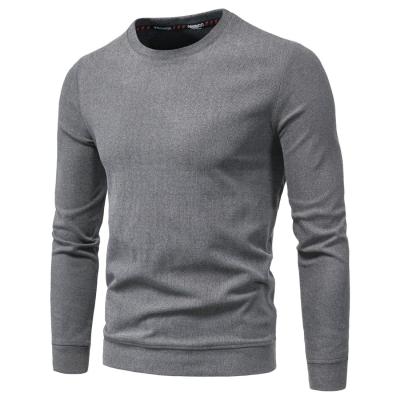 China Anti-wrinkle Autum Winter Men's Clothing T-shirt White Solid Long Sleeve Thick Sweater For Men for sale