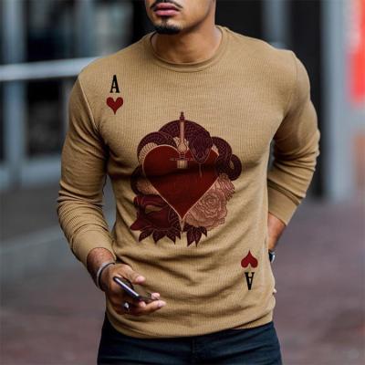 China 2021 Autumn New Anti-Shrink Red Heart A Slim Top Knitted T-shirt Printed Round Neck Sweater 209With - A MZH831 for sale