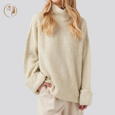 China Anti-Wrinkle Designs Essential Knitted Sweater Plain Knitted Turtle Neck Long Sleeve Sweater Women Turtle Neck Sweater For Women for sale