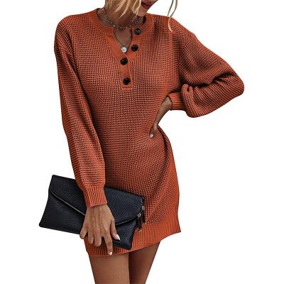 China Wholesale Anti-wrinkle Factory Sweater Dresses Plus Size Women Long Sleeve Knitted Winter Sweaters for sale