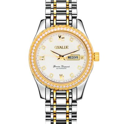 China Hot Selling Auto Date Lady Watches Automatic Wrist Watch Women Diamond Business Wrist Watch For Female for sale