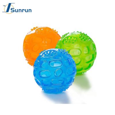 China Sustainable Durable Rubber TPR Dog Squeaky Ball Toys Non-toxic Pet Squeak Chew Bouncy Balls Teeth Cleaning Toys For Pet for sale