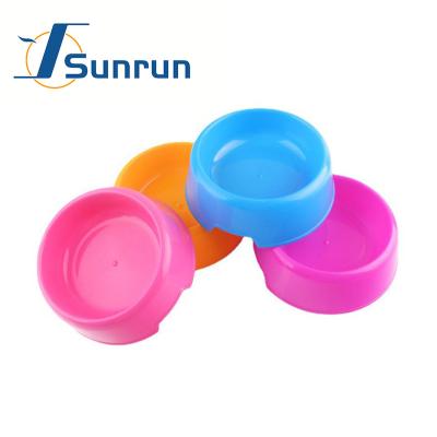 China Bestselling Sustainable Multicolor Plastic Pet Feeding Bowl Easy Clean Pet Stackable Feeder Pet Feeding Bowl for sale